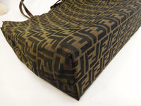 Fendi Tote Bag FF Zucca Green Black Vintage Handbag Popular @ 2