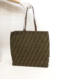 Fendi Tote Bag FF Zucca Green Black Vintage Handbag Popular @ 2