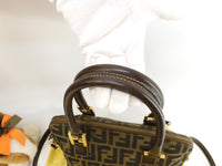 Fendi Handbag Vintage Zucca Black Brown Tote Bag with s Pochette @ 7