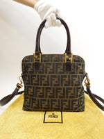 Fendi Handbag Vintage Zucca Black Brown Tote Bag with s Pochette @ 7