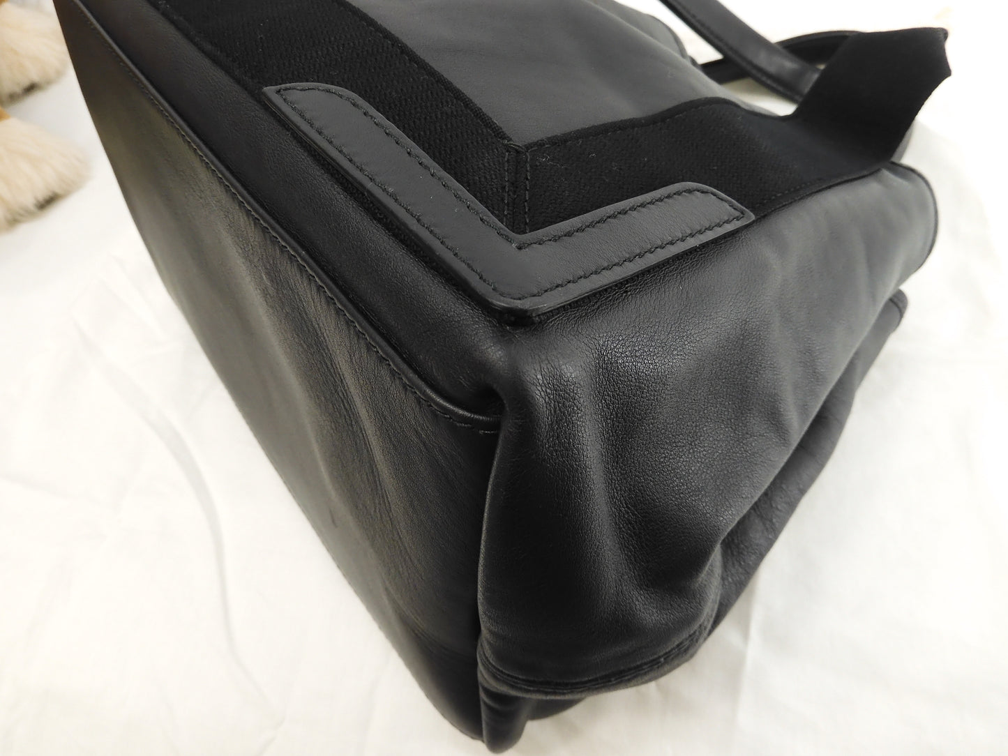 Balenciaga Navy Cabas S Leather Black Handbag Tote Bag @ 315