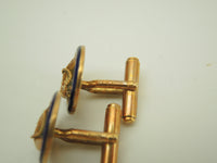 Gucci Cufflinks Au750 Gold Blue Line Horse Vintage 16.3g Super Rare @ 1