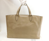 Valextra Brera Large Embossed Leather Ash Men's 2way Tote Bag Pole Good Condition @N432858
