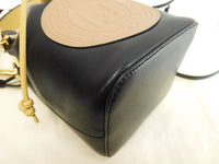 フェンディ ハンドバッグ モントレゾール レザー黒/ベージュ ポシェット 美品@ 4