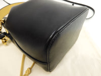 フェンディ ハンドバッグ モントレゾール レザー黒/ベージュ ポシェット 美品@ 4