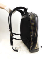 グッチ バックパック大 Guccy レザー黒 メンズリュックサックバッグ 美品@ 8