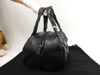 シャネル ハンドバッグ メタルココマーク ラム黒 ボストンバッグ 極美品@12339870