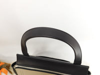 Celine edge semi-shoulder bag leather black ash handbag good condition @F-CE-0143