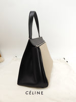 Celine edge semi-shoulder bag leather black ash handbag good condition @F-CE-0143