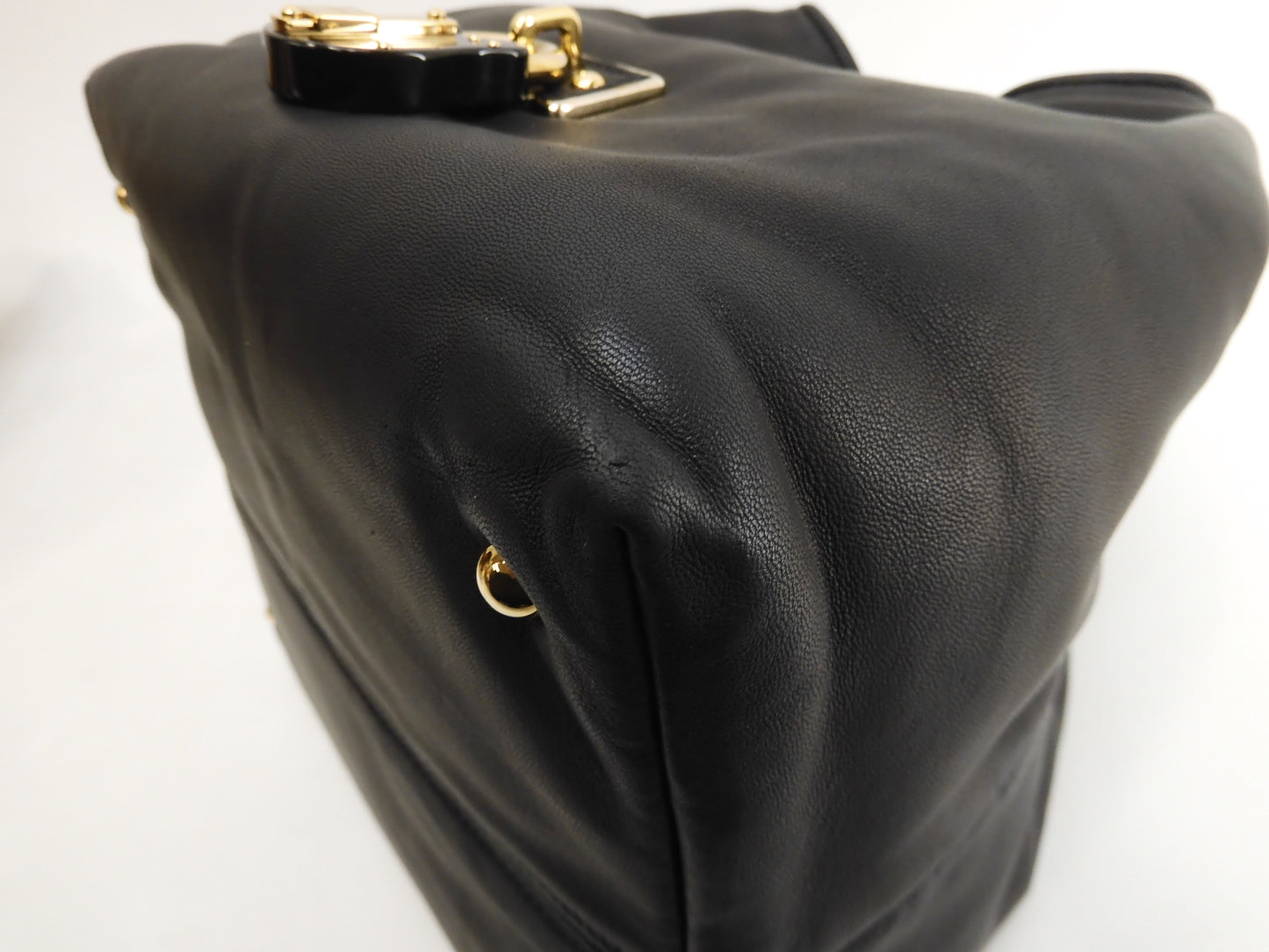 ロエベ ハンドバッグ カリエPM ナッパレザー黒 ゴールド金具 ハンドバッグ@ 3