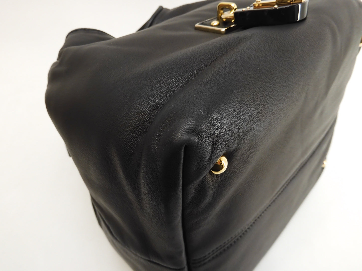 ロエベ ハンドバッグ カリエPM ナッパレザー黒 ゴールド金具 ハンドバッグ@ 3
