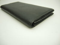 Cartier long wallet Santos embossed leather black 2-fold long wallet used beauty product @FCVL