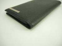 Cartier long wallet Santos embossed leather black 2-fold long wallet used beauty product @FCVL