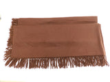 シャネル ブランケット カシミア100% 茶 CHANELロゴ 膝掛 極美品@ 12