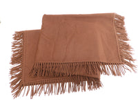 シャネル ブランケット カシミア100% 茶 CHANELロゴ 膝掛 極美品@ 12