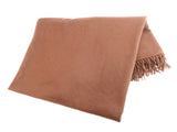 シャネル ブランケット カシミア100% 茶 CHANELロゴ 膝掛 極美品@ 12