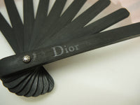 Christian Dior Folding Fan with Perfume Cotton Bamboo Pink Black Sense Uchiwa Uchiwa @ 2