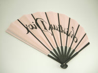 Christian Dior Folding Fan with Perfume Cotton Bamboo Pink Black Sense Uchiwa Uchiwa @ 2