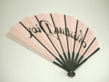 Christian Dior Folding Fan with Perfume Cotton Bamboo Pink Black Sense Uchiwa Uchiwa @ 2